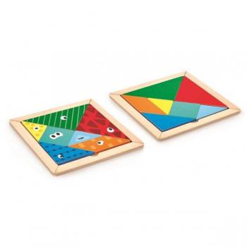 Tangram Puzzle de Madera Educativo - Hape, Juego de Lógica y Creatividad