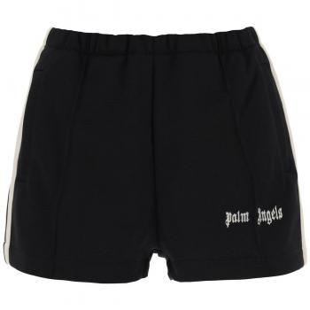 Palm Angels Contrast Band Track Shorts - Black, Female, Size S