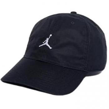 Gorra Jordan Club Cap Negro Adulto regulable sin estructura visera lona (S/M)