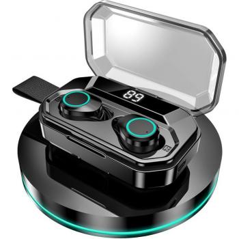 Auriculares Inalámbricos Actualizados G02 TWS 5.0 Bluetooth Estéreo 9D Impermeables IPX7 con Power Bank Inteligente LED de 3300mAh