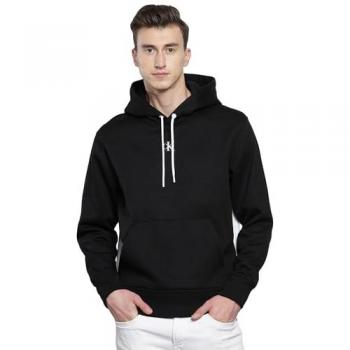 Calvin Klein Jeans Men's Black Blocking Hoodie with Front Logo, Size 2XL