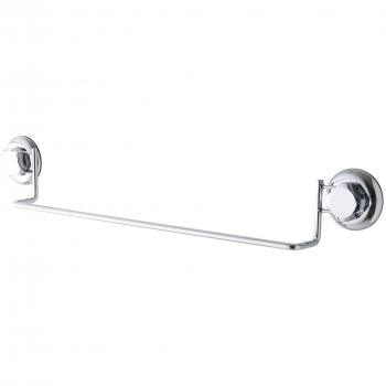 Rangement et Cie Toallero de barra, Gama Bestlock chrome, Fijación mediante ventosa, Soporta hasta 12 kg, Color cromado, Fabricado en acero cromado antioxidante, Tamaño 60.6 x 6.5 x 9 cm, RAN4710