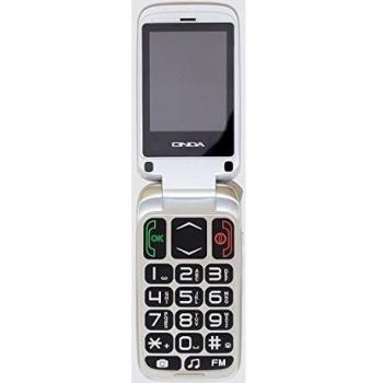 Teléfono Móvil Onda Felice+ Doble SIM 2.4 Blanco - Táctil Grande, Altavoz, Radio FM, Calculadora y Botón SOS