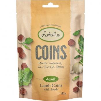 Lukullus Coins snacks con cordero para perros - Pack económico: 3 x 80 g