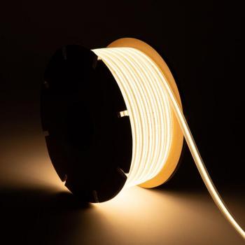 Efectoled - Tira LED Regulable 220V COB 320 LED/m Bobina 50m 8W/m 720lm/m Ancho 12mm Corte 50cm IP65 CRI90 2700K Blanco C
