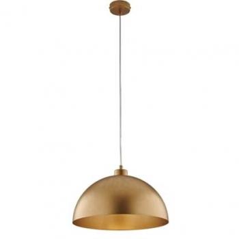 Lámpara de Suspensión Industrial 1 Luz Hierro Lacado Oro Diámetro 35 cm