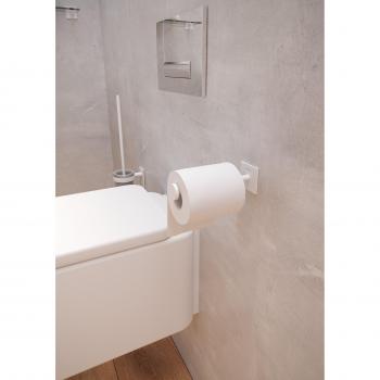 Portarrollo sin tapa Bath+ Stick Blanco Mate