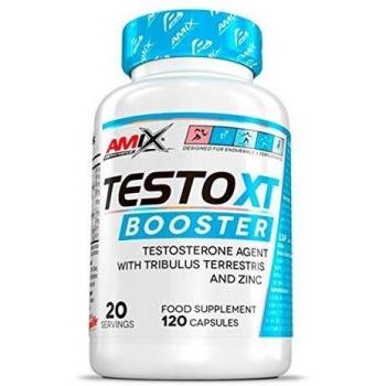 AMIX - Suplemento Alimenticio - TestoXT Booster en 120 Cápsulas - Ayuda a Promover el Aumento de los Niveles de Testosterona - Aumento de Fuerza y Masa Muscular - Suplemento Deportivo Natural