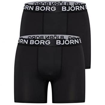 Björn Borg Men's Performance Sports Boxer 2-Pack - Black, Large