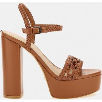 Guess Sandalias de tacón Gabe de mujer con plataforma tira trenzada y tacón bloque