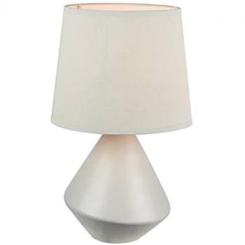 Lámpara de Mesa Cerámica Gris E14 Tela Estilo Moderno Wendy Rabalux