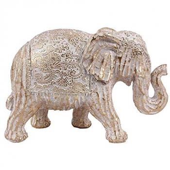 Figura Decorativa Elefante Blanco de Resina 12*7*17cm by Signes Grimalt - Código 24542
