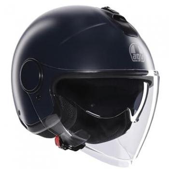 Casco Jet AGV Eteres Mono Negro Azul Talla S