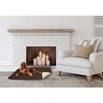 Elegant Cojín para Perros, Marròn y Crema, 60x100cm