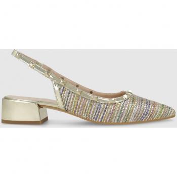 Lodi - Zapatos planos destalonados de mujer en tejido efecto rafia, sandalias de vestir disponibles en varios colores