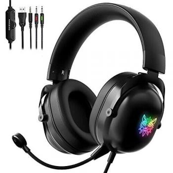 JRD&BS WINL Auriculares Gaming PS4 Cascos Juegos Premium Estéreo con Micrófono Gaming Headset con Control de Volumen para PC/Xbox One/Nintendo Switch/Móvil/Mac PS5 Auriculares para Computadora