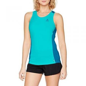 Odlo Ceramicool Pro Bl Camiseta Sin Mangas, Mujer, poolverde/Crystal Teal, L