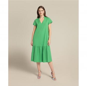 Vestido de punto elástico con volante
