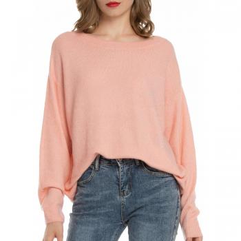 Woolen Bloom Jersey Punto Mujer Invierno Jersey Rayas Camiseta Manga Larga Sueter Basico Suelto Jerseys Camisa Tops Pull-Over Suéter Mujer Primavera Otoño Rosa