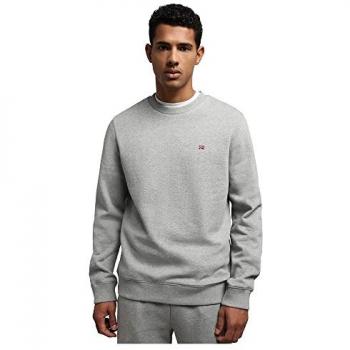 Napapijri Balis Crew Sweatshirt - Grey - Men's Regular Fit Size L
