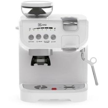 Cafetera Blanca Automática Bilake con Espumador de Leche y Molinillo, Compatible con Cápsulas Nespresso y Dolce Gusto