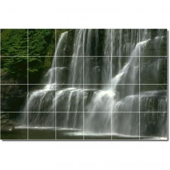 Cascadas foto Mural azulejos 19. 24 x 91,44 cm con