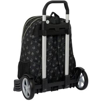 Mochila Escolar con Carro Evolution The Mandalorian This Is The Way - Diseño Ergonómico, Amplio Espacio de Almacenamiento, Bolsillos Multifuncionales, Ideal para Niños de Diferentes Edades, Calidad