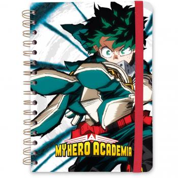 Cuaderno A5 tapa forrada My Hero Academia Deku Bullet Journal