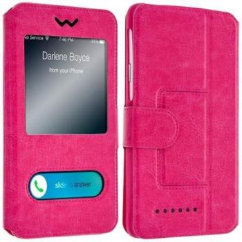 Funda Universal de Doble Ventana para Smartphone 5,5 a 6 Pulgadas - Rosa