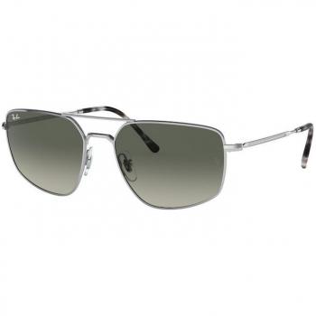 Ray-Ban RB3666 003/71 Silver/Grey Gradient Dark Grey Sunglasses, Unisex, Size: 56 MM