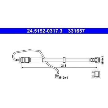 Latiguillo de freno ATE 24.5152-0317.3 - Alta calidad y resistencia