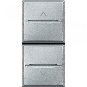 Pulsador Doble Interbloqueado 1p NO + 1p NO 10A - 250VAC Tech Axolute Gris