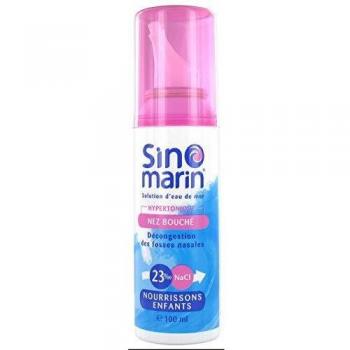 Sinomarin Solución Hipertónica de Agua de Mar para Bebés y Niños, 100 ml - Descongestionante Nasal Natural