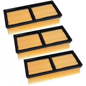 Filtro plisado plano compatible con Kärcher NT 65/2 y NT 75/2 Tact² - Pack de 3 elementos filtrantes Vhbw