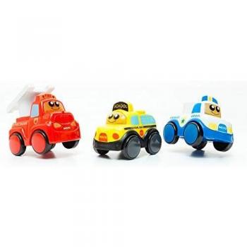 MOLTO- set 30 bloques + 3 coches luz y sonido, Multicolor