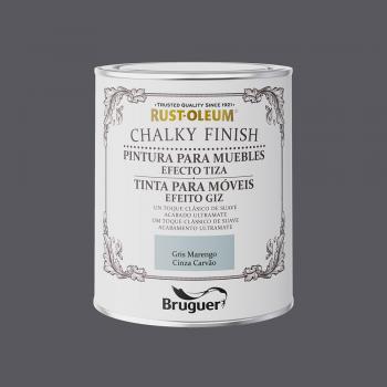 Pintura Chalky Finish para muebles en color gris marengo de 0.750 litros