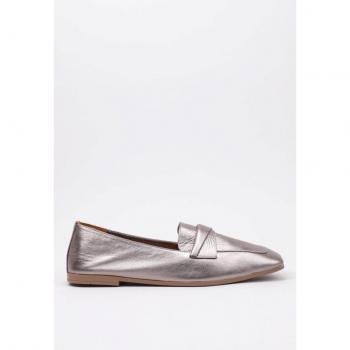Mocasín Mujer Gris Cuero Cómodo Estiloso Top 3 22759