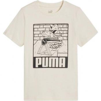 Camiseta de niño Puma Essentials+ Mid 90s Graphic blanca