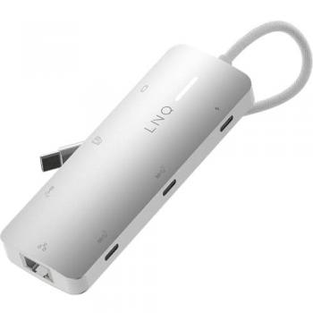 Hub USB-C 8 en 1 Pro LinQ 140W con HDMI, Ethernet y lector de tarjetas