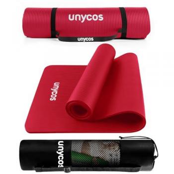 Esterilla de Ejercicios Unycos 183x60 cm - NBR Antideslizante, Incluye Correa de Hombro, Bolsa de Transporte y E-book con Ejercicios