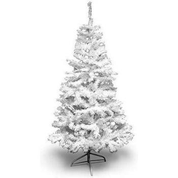 Árbol de Navidad Artificial Tradicional Nevado 180 cm - 740 Ramas - Soporte Blanco - PVC Ignífugo