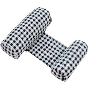 Cojín Antivuelco Jyoko Vichy para Bebés - Diseño en Vichy, material suave y transpirable, previene el vuelco del bebé durante el sueño, fácil de lavar y mantener