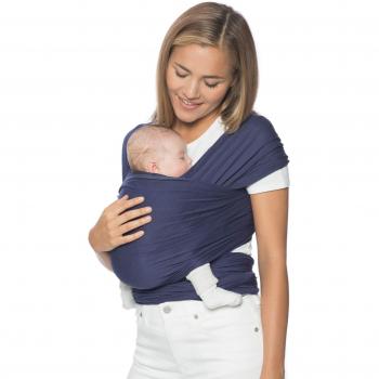Ergobaby Fular Portabebes Elastico Recién Nacidos hasta 11kg, Aura Wrap Indigo