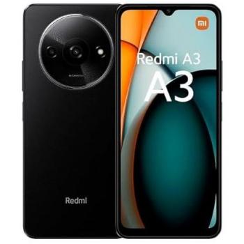 Smartphone Xiaomi Redmi A3 4G Dual SIM 3GB RAM 64GB Negro (Midnight Black) Pantalla 6.71 90Hz, Almacenamiento Expandible hasta 1TB, Batería de