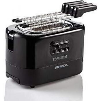 Tostadora eléctrica Ariete Toastime 700W - 2 rebanadas - 9 niveles de dorado - color negro