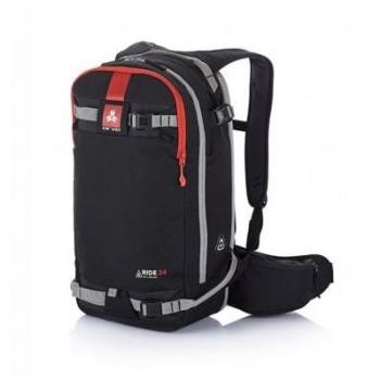 Mochila Arva BACKPACK RIDE24 (Negro) - Mochila de montaña, capacidad de 24 litros, diseño ergonómico, compartimento para hidratación, múltiples bolsillos organizadores, sistema de sujeción para esqu