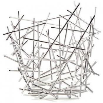 Alessi Blow Up Frutero de Acero Inoxidable, Plateado