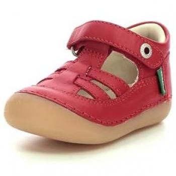 Kickers Sushy Unisex Baby Sandals - Mary Jane Style, Red