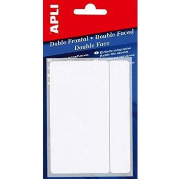 APLI 2562-Etiquetas doble frontal blancas 8 x 12 mm