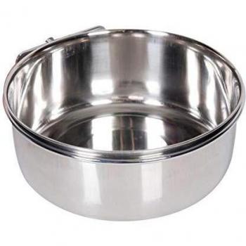 Flamingo Comedero de acero inoxidable, 12 cm, 580 ml